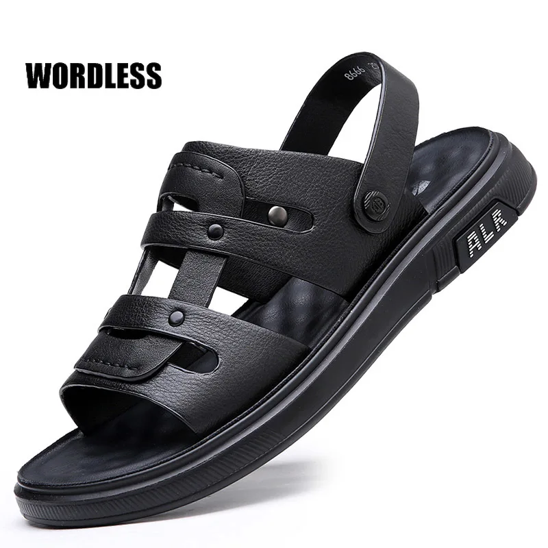 

High Quality Summer Leather Sandals Men Shoes Outdoor Casual Sandals New Comfortable Trekking Male Beach Shoes Zapatos De Hombre