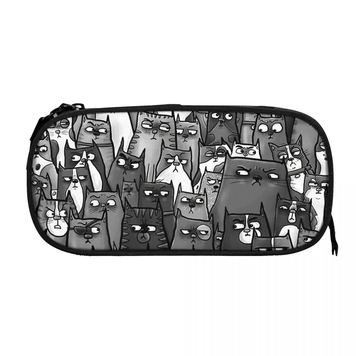 

Suspicious Kitty Pen Box Student School Anime Zipper Pen Bag Child Stationery Bag pencase Gift