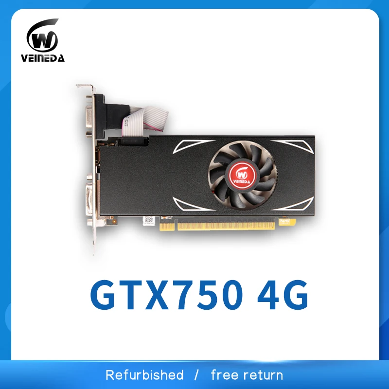 

Video Card GPU GTX750 4GB GDDR5 Graphic card Instantkill GTX650Ti ,HD6850 ,R7 350 For nVIDIA Geforce Games