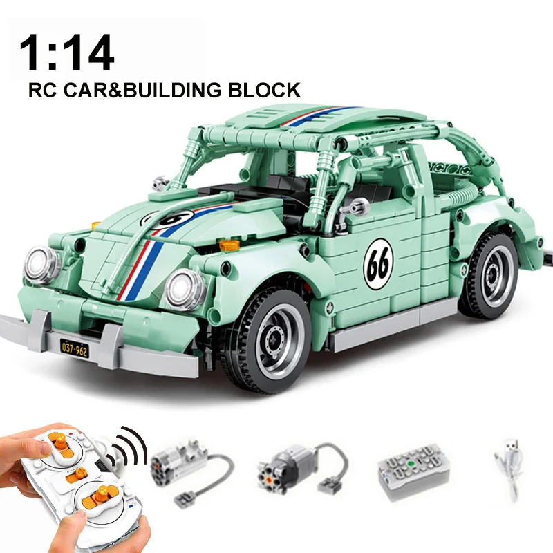 

1/14 RC Car Remote control toys car Educational Toys Building Blocks Bricks Birthday DIY Gifts