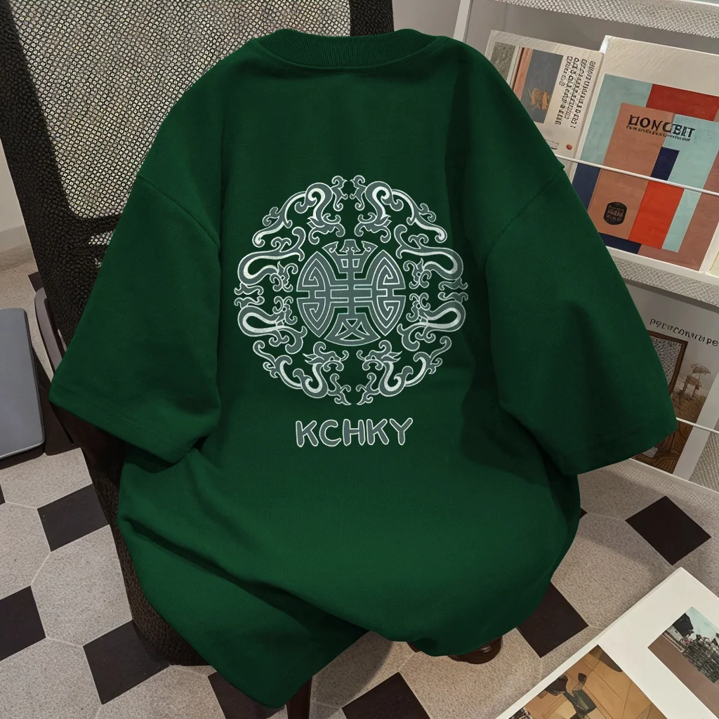 Летняя уличная модная персонализированная графическая футболка с круглым