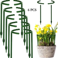 6pcs plastic plant support stand garden climbing trellis flower stand flower stem bracket cage fixing rod bonsai holder tool