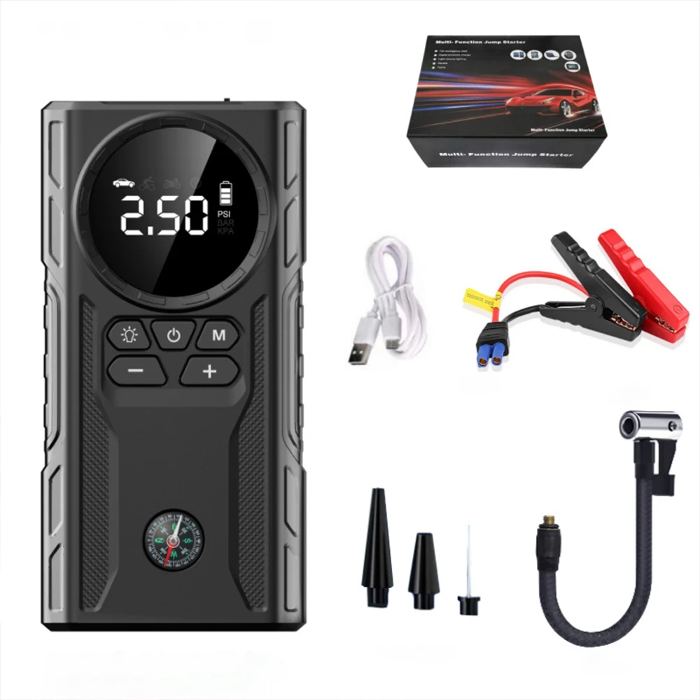 Автомобильный стартер Power Bank 150PSI 1000A с насосом для накачивания шин Портативный