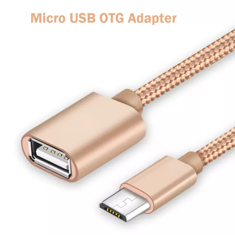 

Micro USB OTG Adapter Micro to USB OTG Nylon Braided Cable for Android