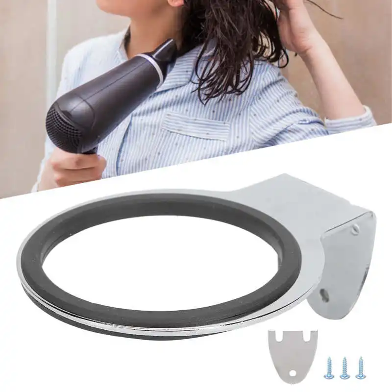 

Hair Dryer Holder Wall Mount Hair Blow Dryer Rack Organizer Care Tools Holder for Bathroom Shelf Hairdryer Holder Rack