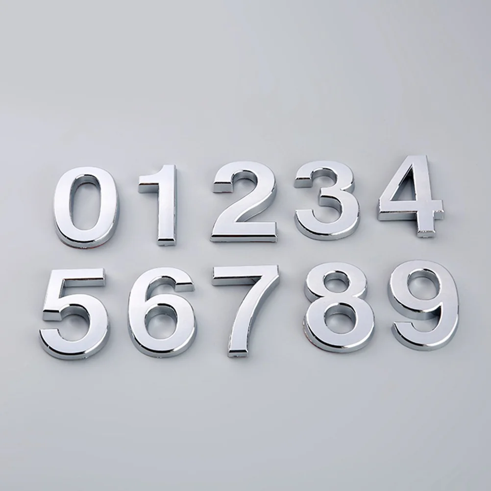 

10 Pcs Letters Stickers House Door Numbers Outdoor Metal House Number House Number Stickers Self Adhesive Door Numbers Office