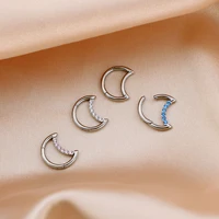 body punk daith piercing ring stainless steel captive bead septum ring bat dangle helix tragus rook earring