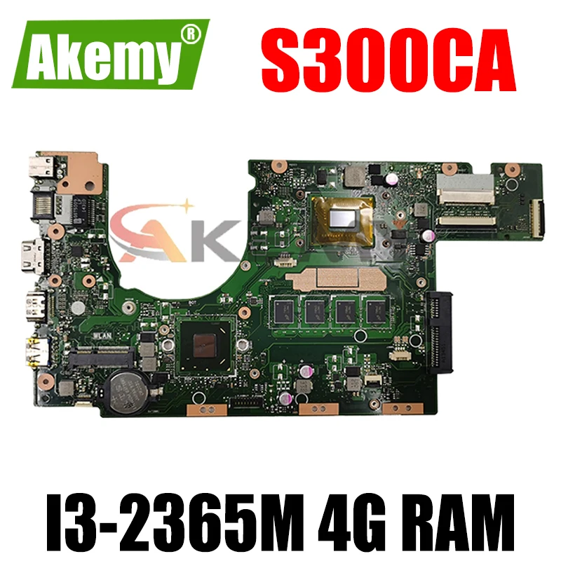 

Материнская плата Akmey для ноутбука Asus VivoBook S300CA S300C S300 с 4G ОЗУ, оригинальная протестированная материнская плата