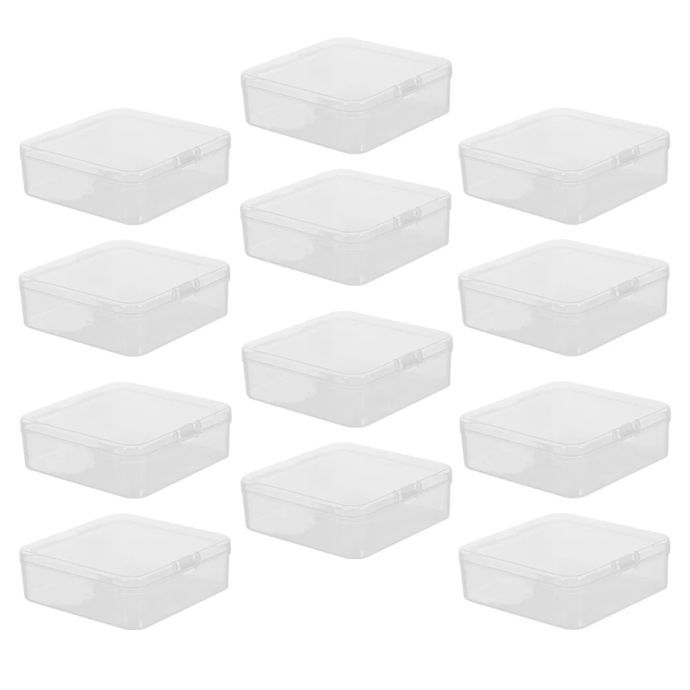 

20pcs Clear Plastic Beads Storage Cases Multipurpose Box with Lid for Small Items