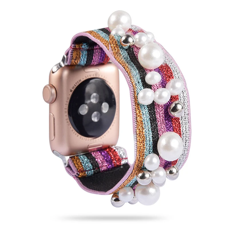 

Scrunchie Strap for Apple watch band 40mm 44mm 38mm 42mm 45 mm solo loop band Women bracelet iwatch series 6 4 3 se 7 45mm 41mm