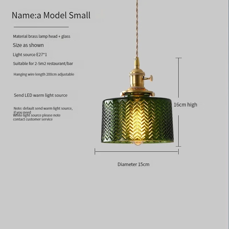 

Подвесной светильник Bangerk скандинавский зелёный стеклянный