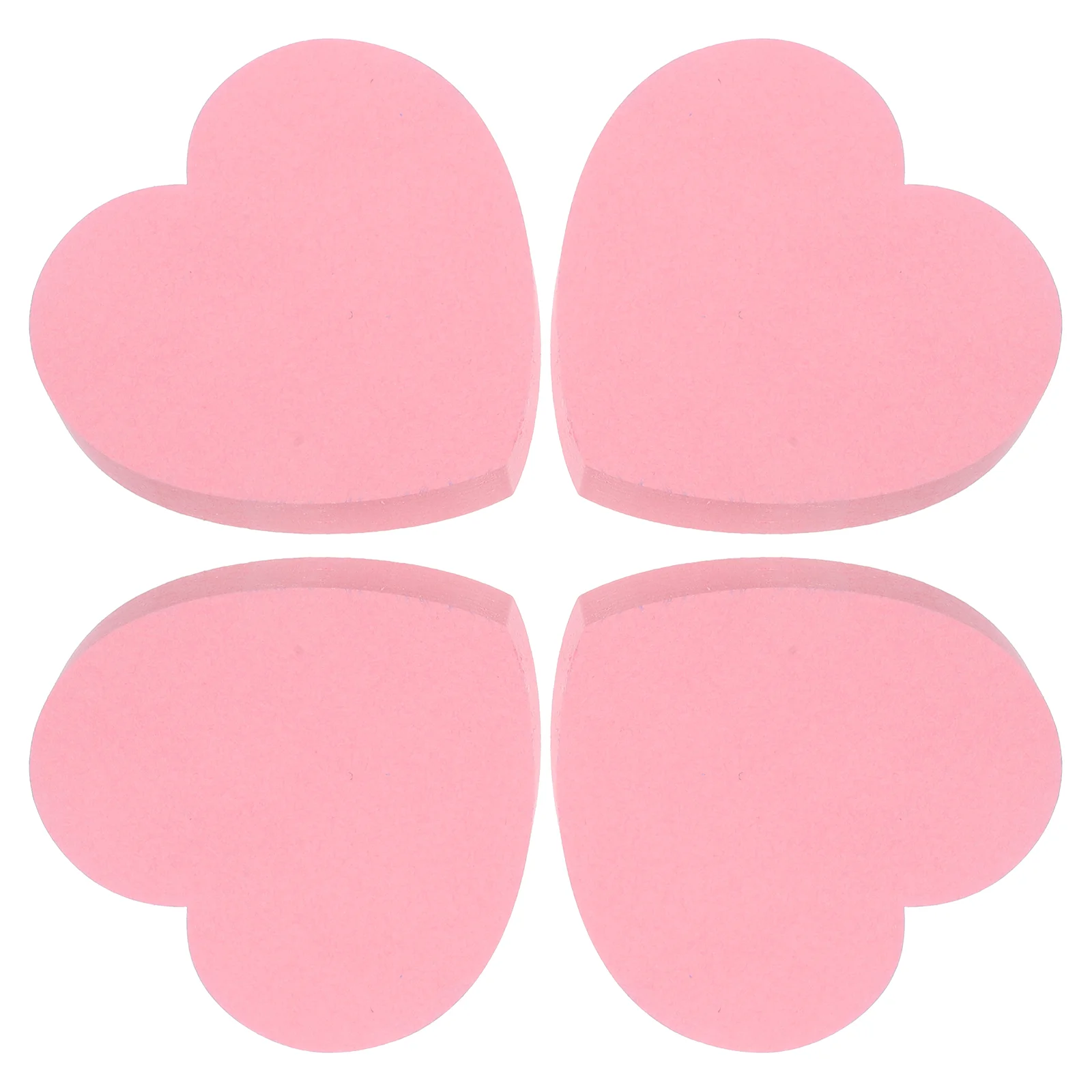 

4 Books Adhesive Massage Pads Heart Memo Pads Portable Notepad Note Pads for Office Use