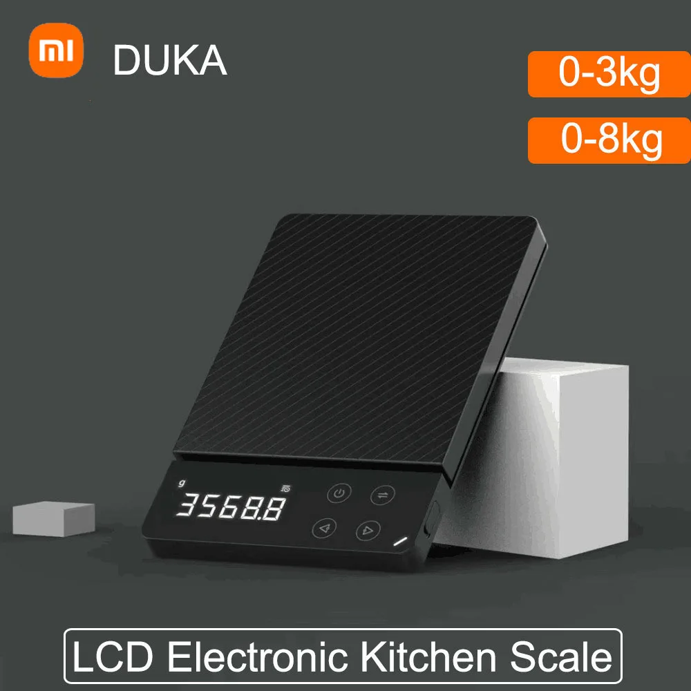 Xiaomi DUKA ATuMan ES1 0-8KG Household LCD Digital Electronic Scale Multi-function HD Backlit Electronic Food Scales For Kitchen