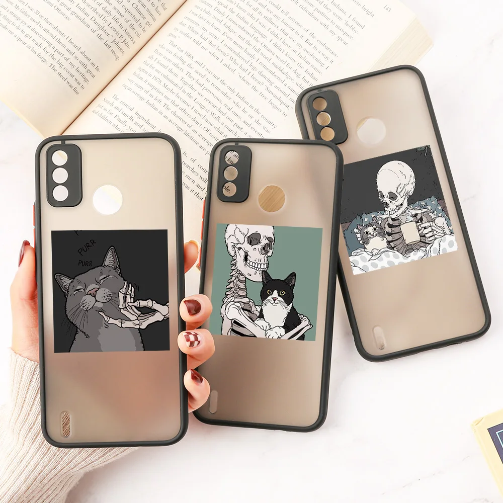 

Skeleton Case For Tecno Spark 6 Go Cases Tecno Spark GO 2020 Camon 12 Air 11 Pro 4 Lite 3 Pro Cover Shockproof Transparent Funda