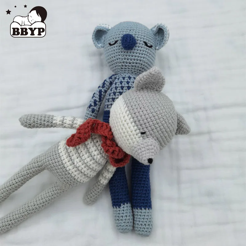 Lovely Cartoon Bear Stuffed Toys Sheep Baby Plush Sleeping Toy kawaii Doll Baby Newborn Early Educational Interactive Toy