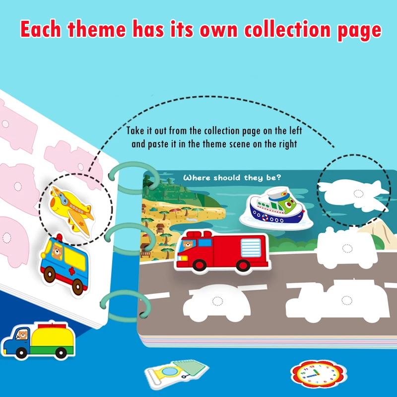 Детская занятая книга Монтессори доска Ранняя детская головоломка книжка для