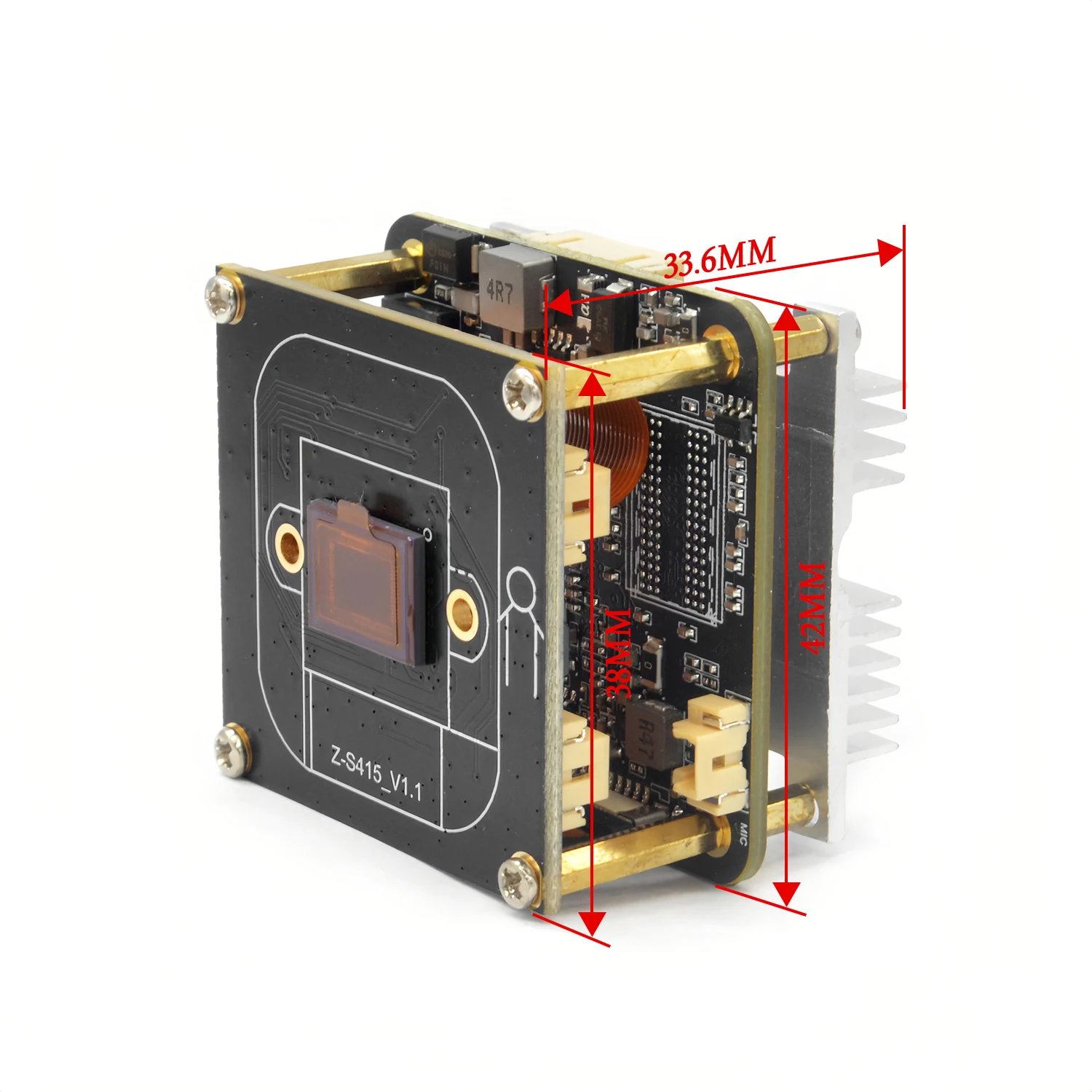 Фото Модуль IP-камеры ночного видения 2025 4K, 8MP 30FPS 3840*2160, CMOS-датчик Starvis IMX415 с чипами AI Denoise №3