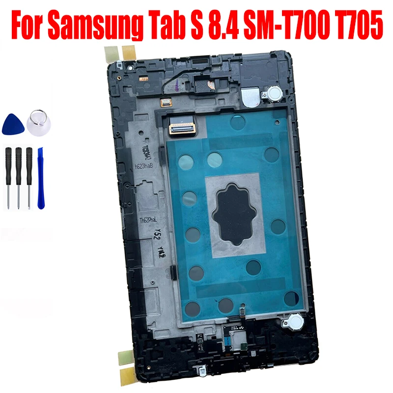 

Original For Samsung Galaxy Tab S 8.4 SM-T700 T700 T705 LCD Display Screen Matrix Touch Panel Digitizer Assembly with Frame