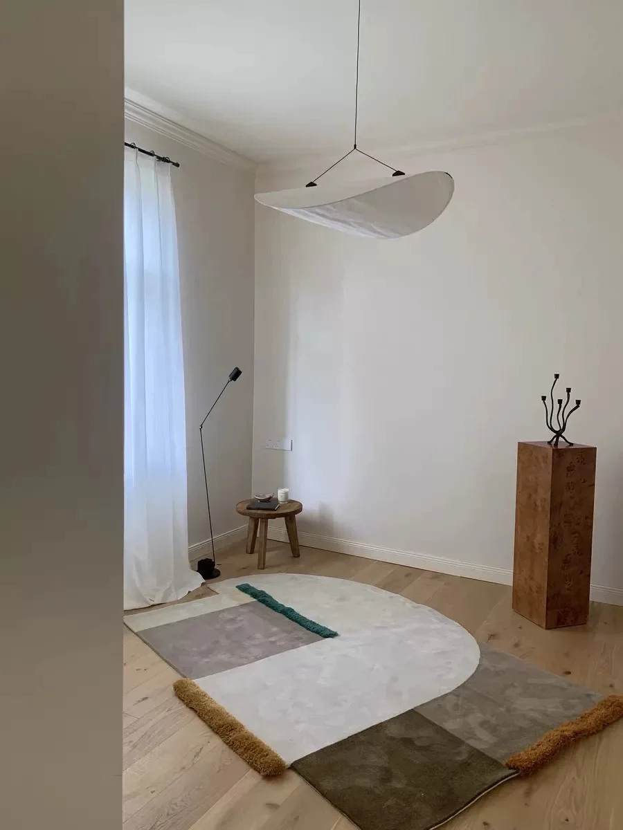 VIKAMA-moderna Simple terciopelo cristal hogar mesita café estar cama resistenteembaliedad Easy cuidar