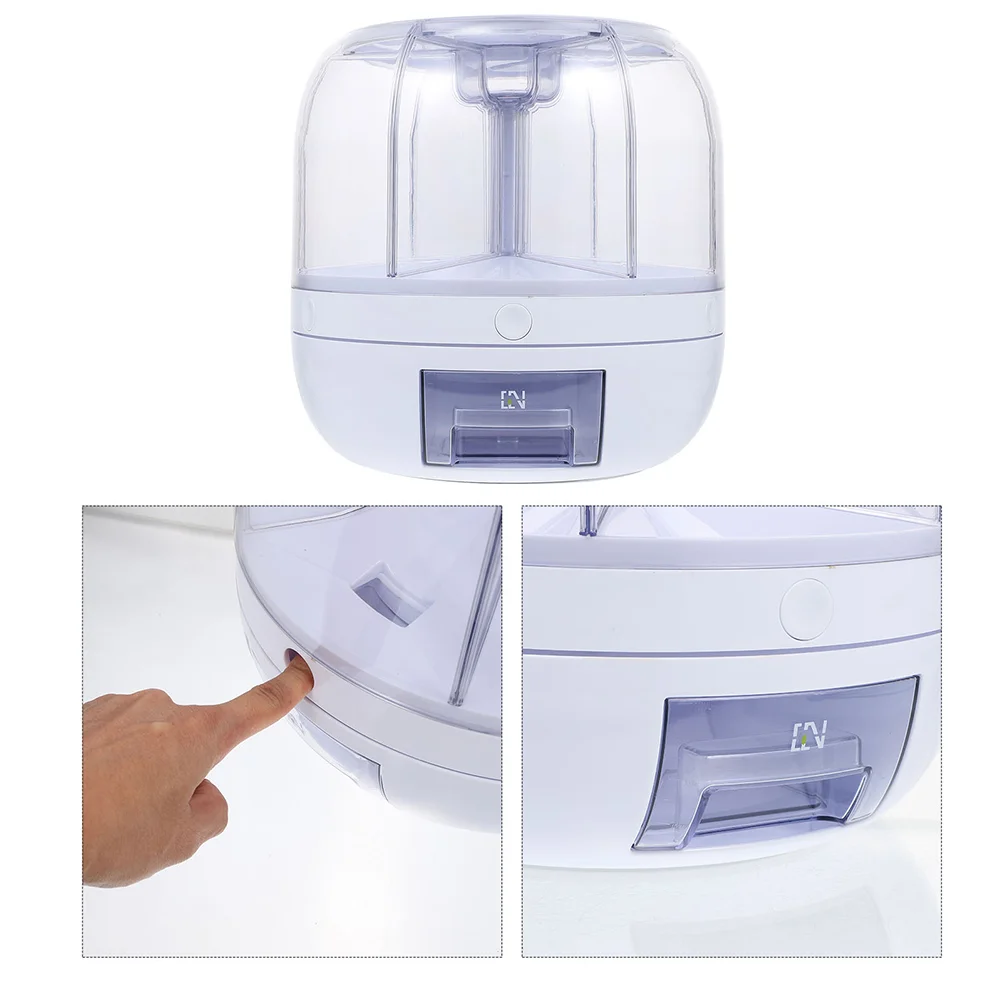 

Storage Dispenser Rice Container Grain Bucket Cereal Box Dry Tank Wall Airtight Bin Rotating Countertop Bean Kitchen Grains