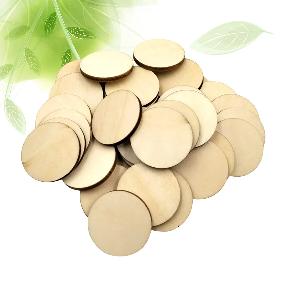 

100Pcs Unfinished Slices Ornaments Unfinished Ornament Centerpieces Slice Pendant