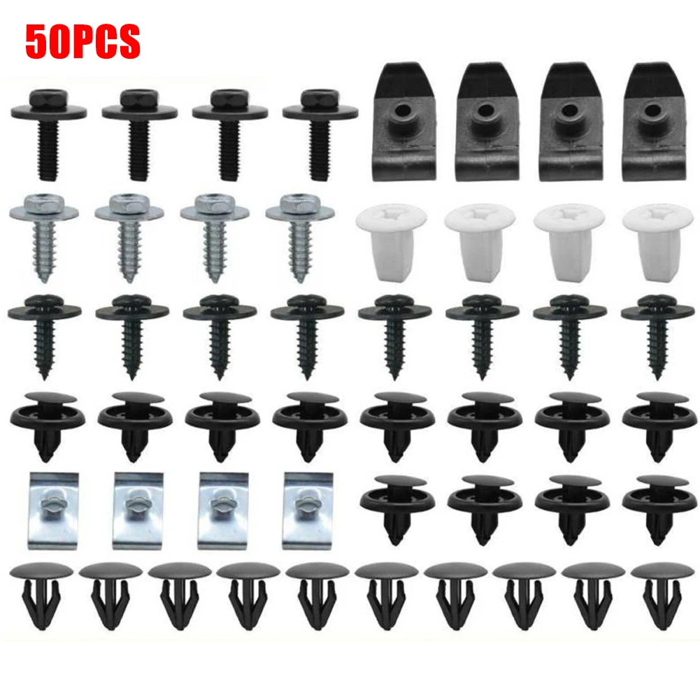 

50pcs Undertray Engine Under Cover Fixing Clips Fasteners Underbody Mudguard Shield Screws For Toyota Lexus Auto Repair Parts