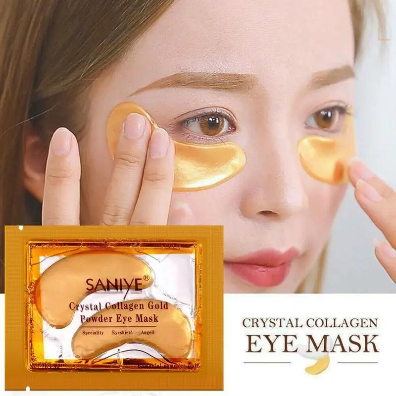 

1 Pair Crystal Collagen Gold Eye Mask Anti-Aging Dark Circles Acne Beauty Patches For Eye Skin Care Korean Cosmetics O1I7