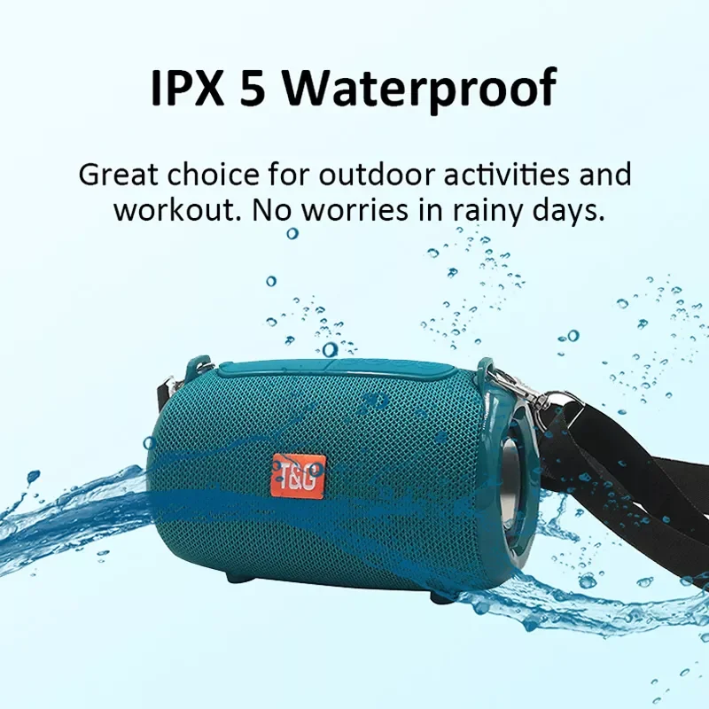 

Portable outdoor waterproof speaker, wireless bluetooth speaker, supports TWS, USB, TF card, compact and exquisite