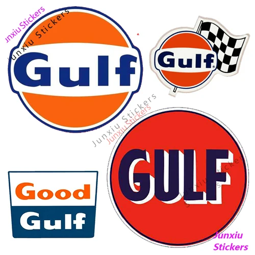 

Creative Gulf Dock Helmet Sticker Petrol Camper Bumper Truck Sticker Racing Gas Motorcycle Laptop Waterproof Glue Sticker KK13cm