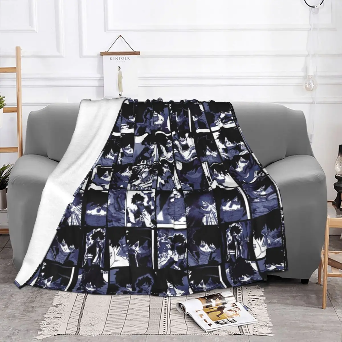 Одеяла с коллажем My Hero моя Академия Dabi флисовые весенние/осенние дышащие супер