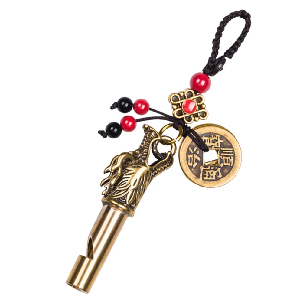 

1 Pc Vintage Asking for Help Pendant Outdoor Keychain Whistle Brass Whistle Retro Whistle for Outdoor Gift