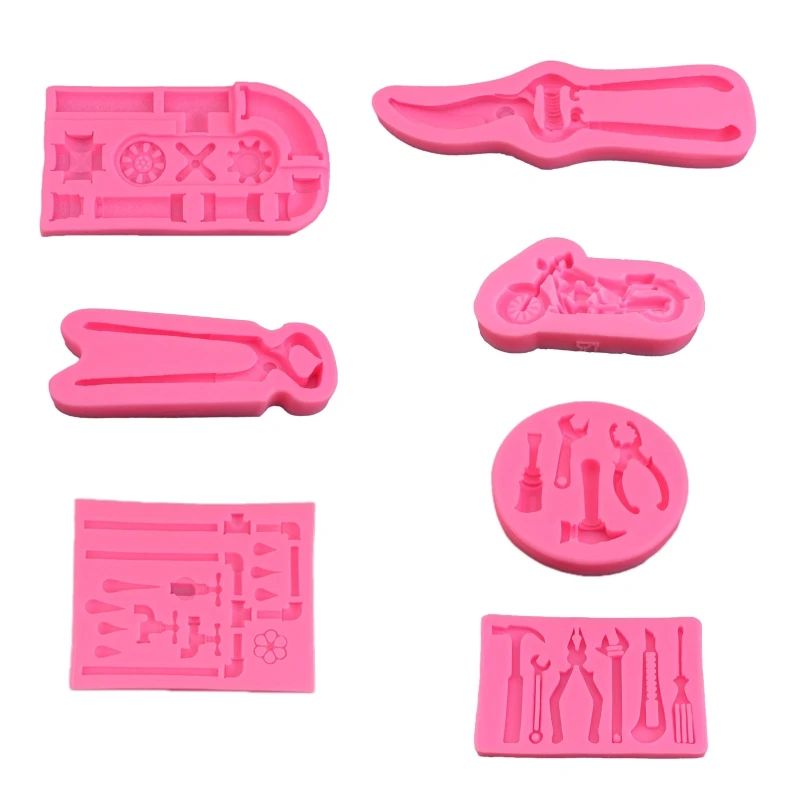 

E9LD Chocolate Candy Sugar Craft Paste Mold Art Silicone Soap Mold Household Candle Molds Handmade Pipeline Tool Theme Gift