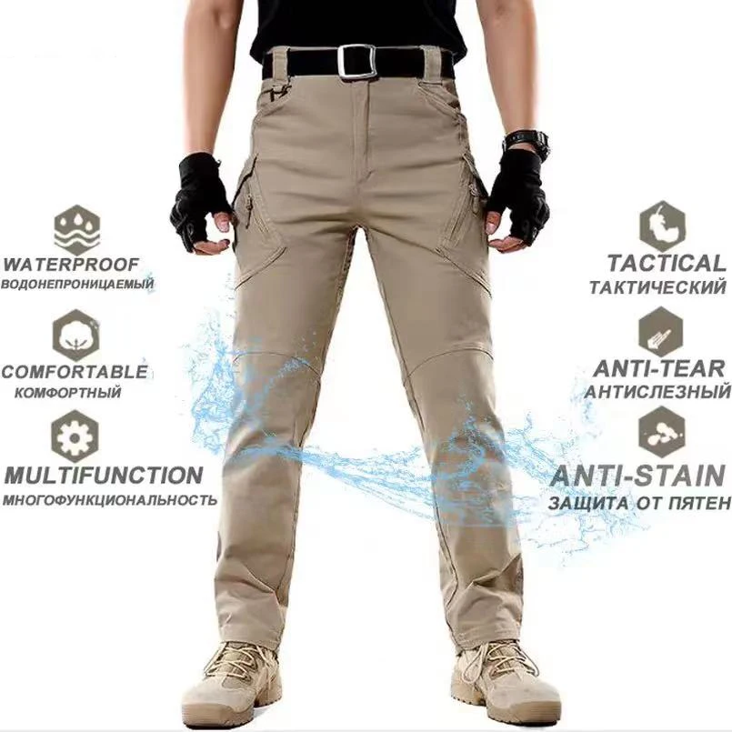 

ZHANQI IX9 Waterproof Tactical Pants City Military SWAT Combat Army Pants Fishing Pants Hiking Camping Outdoor Trousers 2024