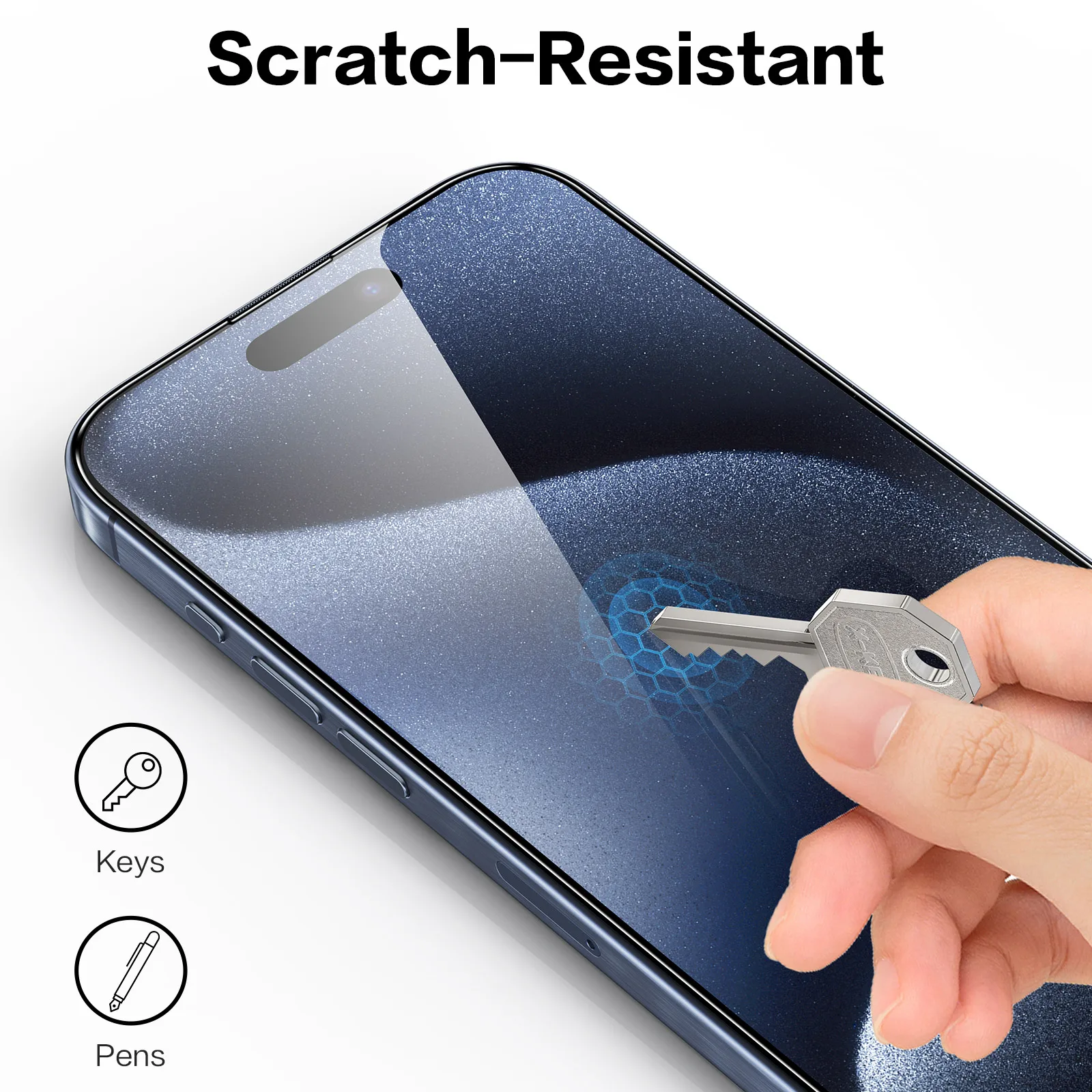 2 шт. защитное закаленное стекло для iPhone 15 Pro Max