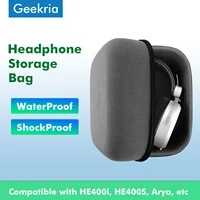 geekria headphones case pouch for large sized over ear hifiman he400i portable bluetooth earphones headset bag for accessories