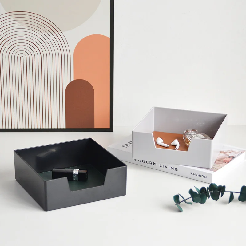 

Desktop Storage Plate Leather Key Plate Home Decoration Dice Plate Key Wallet Coin PU Storage Tray Jewelry Box