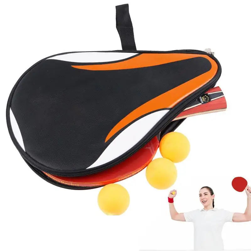 

Pings Pongs Paddle Case Oxford Colth Table Tennis Paddle Bag Racket Cover Table Tennis Accessories Foamed Cushioning With Zipper