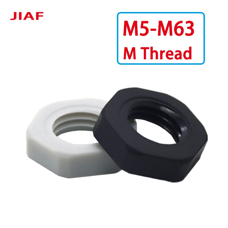 

Нейлоновые гайки M5-M63X1.5 черные и белые
