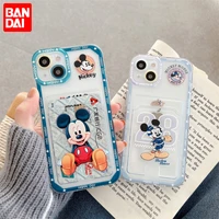 bandai brand angel eyes cute mickey clear tpu phone case for iphone xr xs max 7 8 11 12 13 13 pro max card bag phone case
