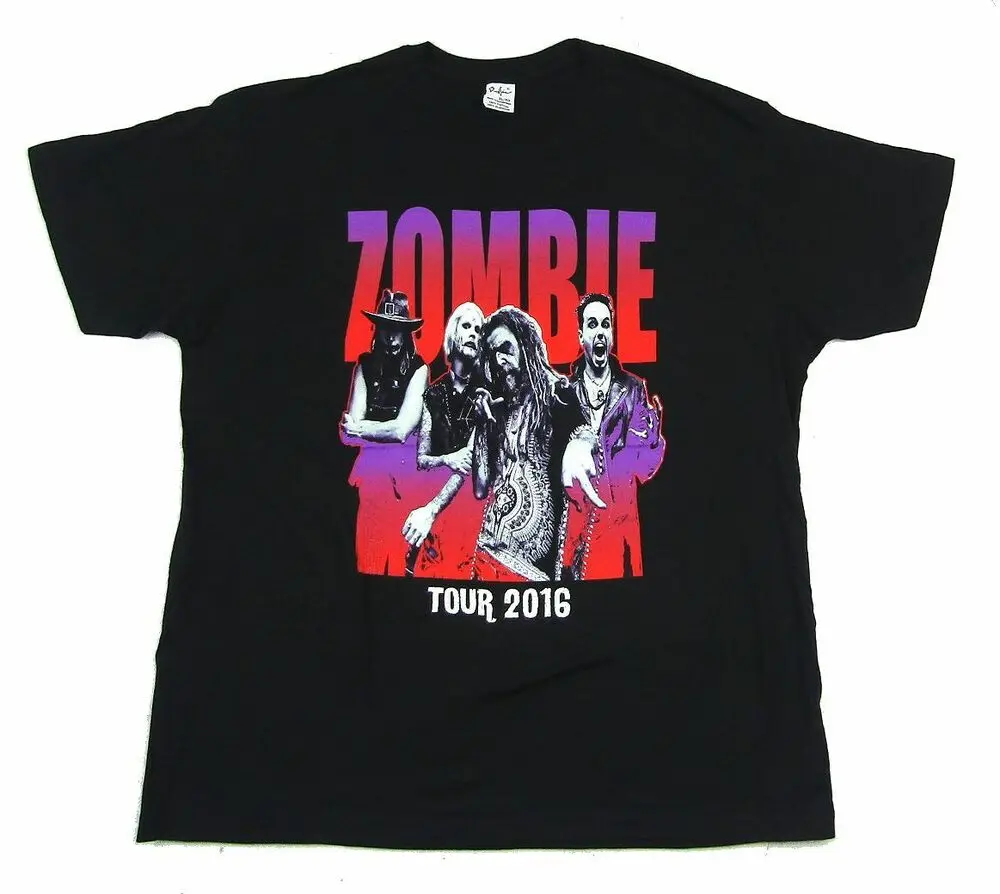 

Rob Zombie Dreads Band Pic 2016 Tour Black T Shirt New Merch