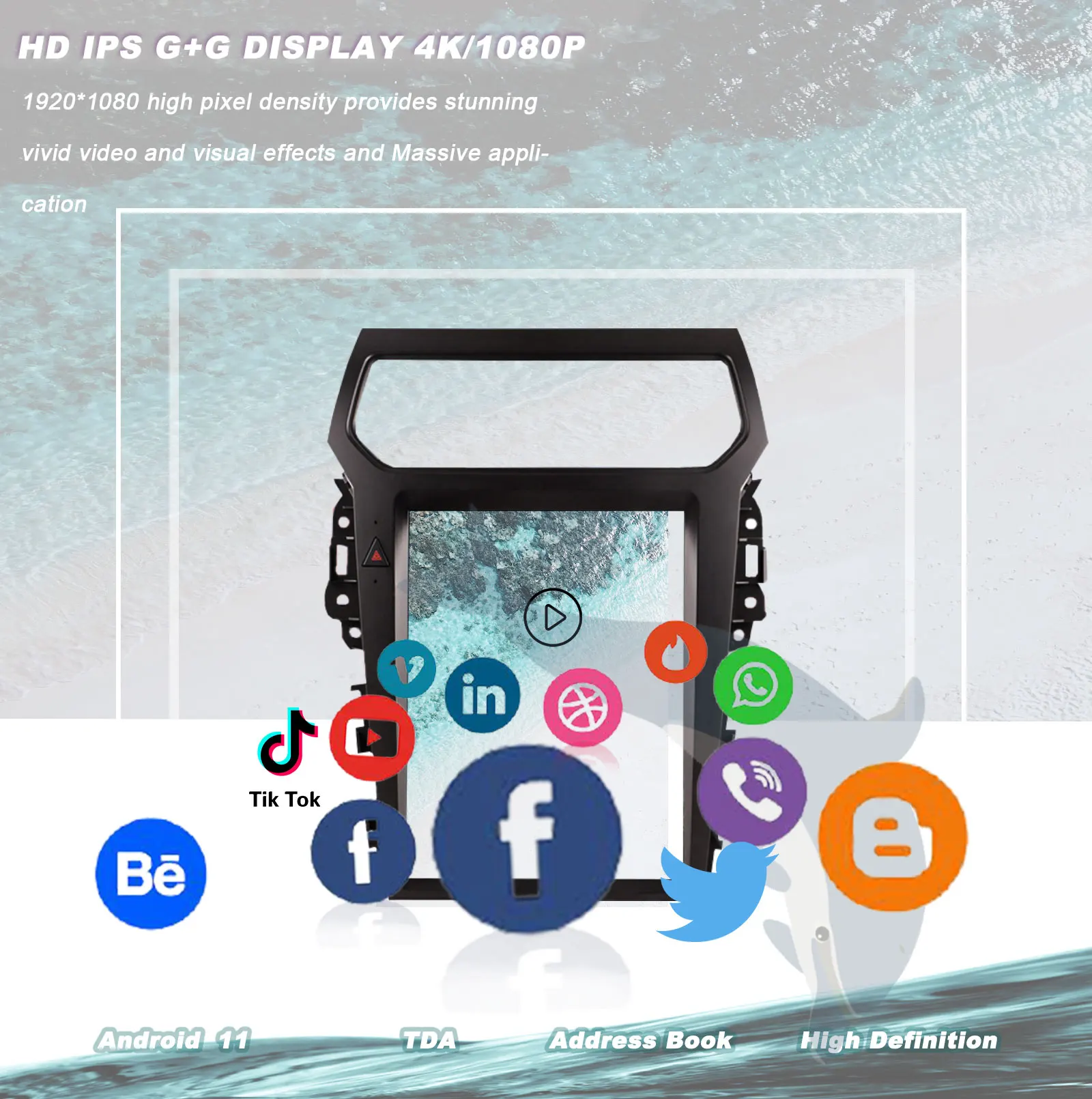 Android 11 автомобильный радиоприемник стерео для Ford Explorer 2011-2020 Dvd мультимедийный