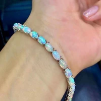 2022 fashion water drop natural opal bracelet womens wedding jewelry 925 sterling silver gift goddess must have