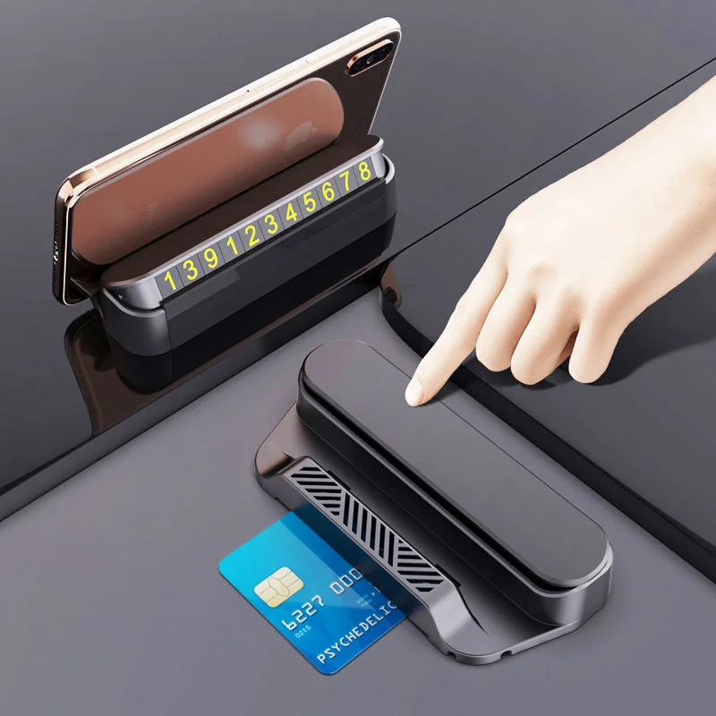 

Push type mobile phone rack temporary parking sign hidden car moving telephone number plate creativity car moving card car