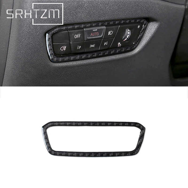 

Автомобильный чехол из углеродного волокна для BMW G20 G28 3 серии 2019-2021, переключатель фары, отделка, кнопка, панель, наклейка, наклейка, Обложка, отделка