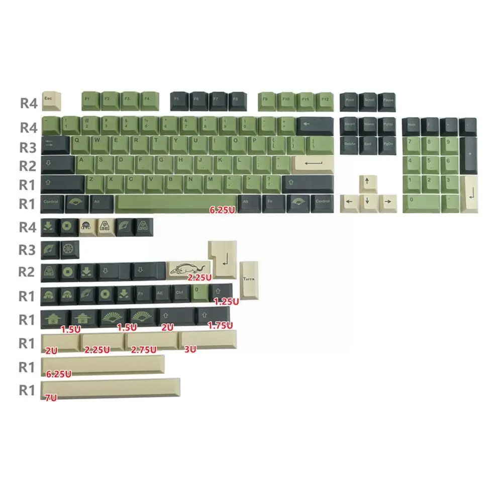 

140 Keys Gmk Terra Keycaps Profile Pbt Dye Sublimation Mechanical Keyboard Keycap For Mx Switch 61/64/68/84/87/980/1 U9v5 X1w9