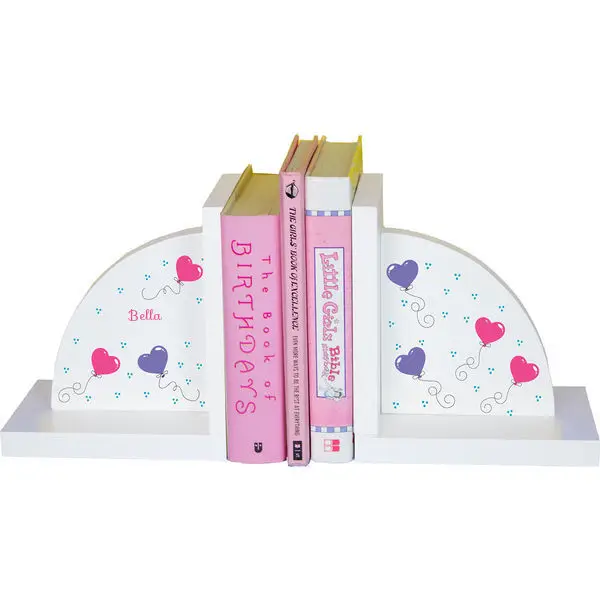 

Personalized Heart Balloons Childrens Bookends