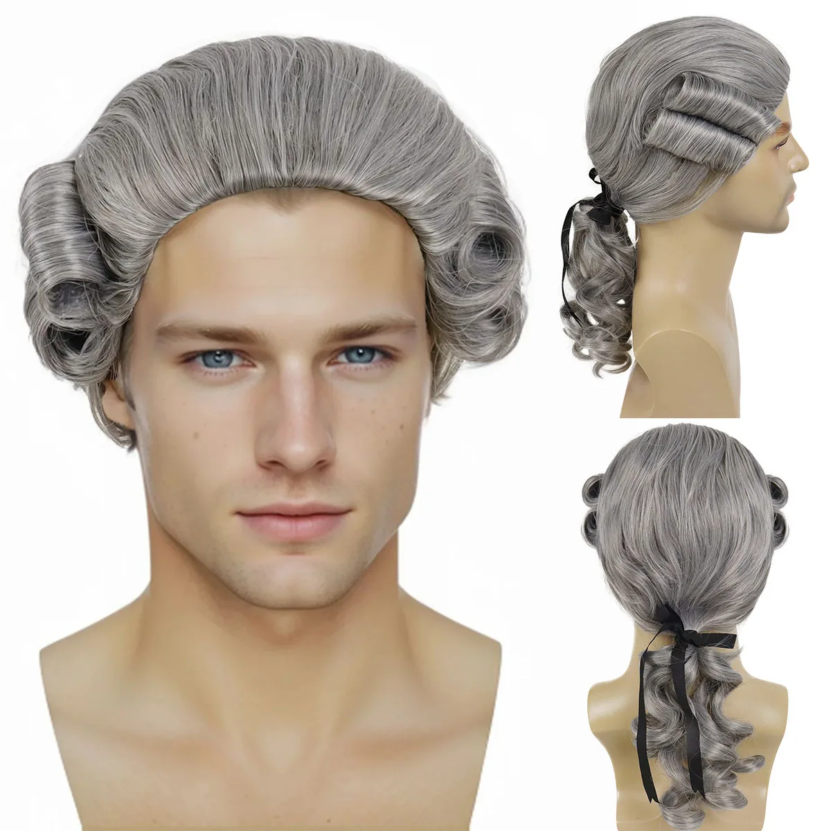 Синтетические волосы GNIMEGIL конический парик для косплея Для юриста серые парики