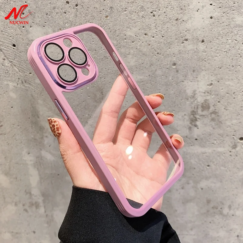 Защитный чехол из закаленного стекла для камеры iPhone 13 Pro Max 12 12Pro прозрачный