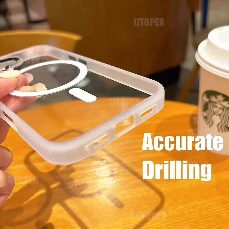 Высококачественный акриловый чехол для телефона с металлической рамкой IPhone 16 15 14