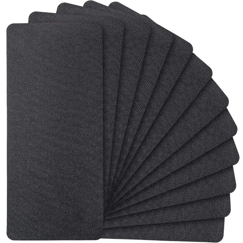 

A63I 12 Pcs Iron-On Mending Fabric 4.92 X 11 Inch Iron On Clothes Patches For Mending Fix Pants Pockets Holes Knees Elbow